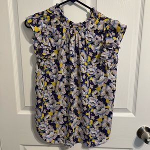 Floral high neck Loft blouse 🌸